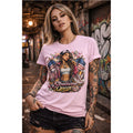 Streetwear Queen Tee  Retro Chicana Art American Flag Graphic T-Shirt