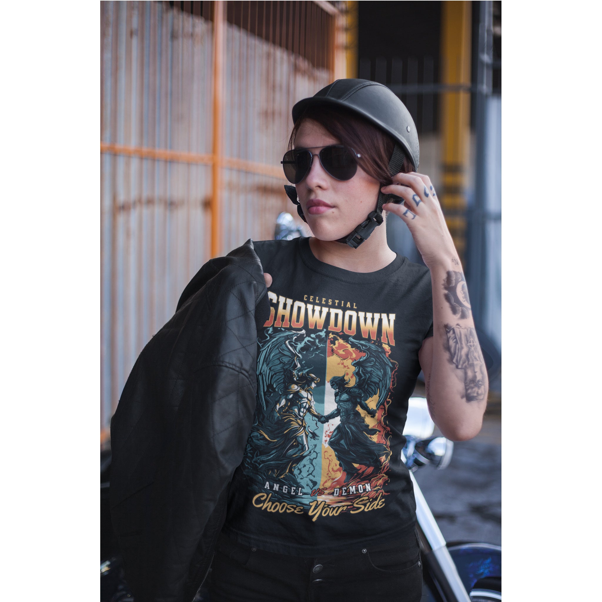 Celestial Showdown Graphic T-Shirt