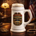 Personalized Police Officer Beer Stein 22oz with Name - Custom New York Cop Mug, Law Enforcement Gift