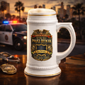 Personalized Police Officer Beer Stein 22oz - Custom Los Angeles Cop Mug with Name, Law Enforcement Gift