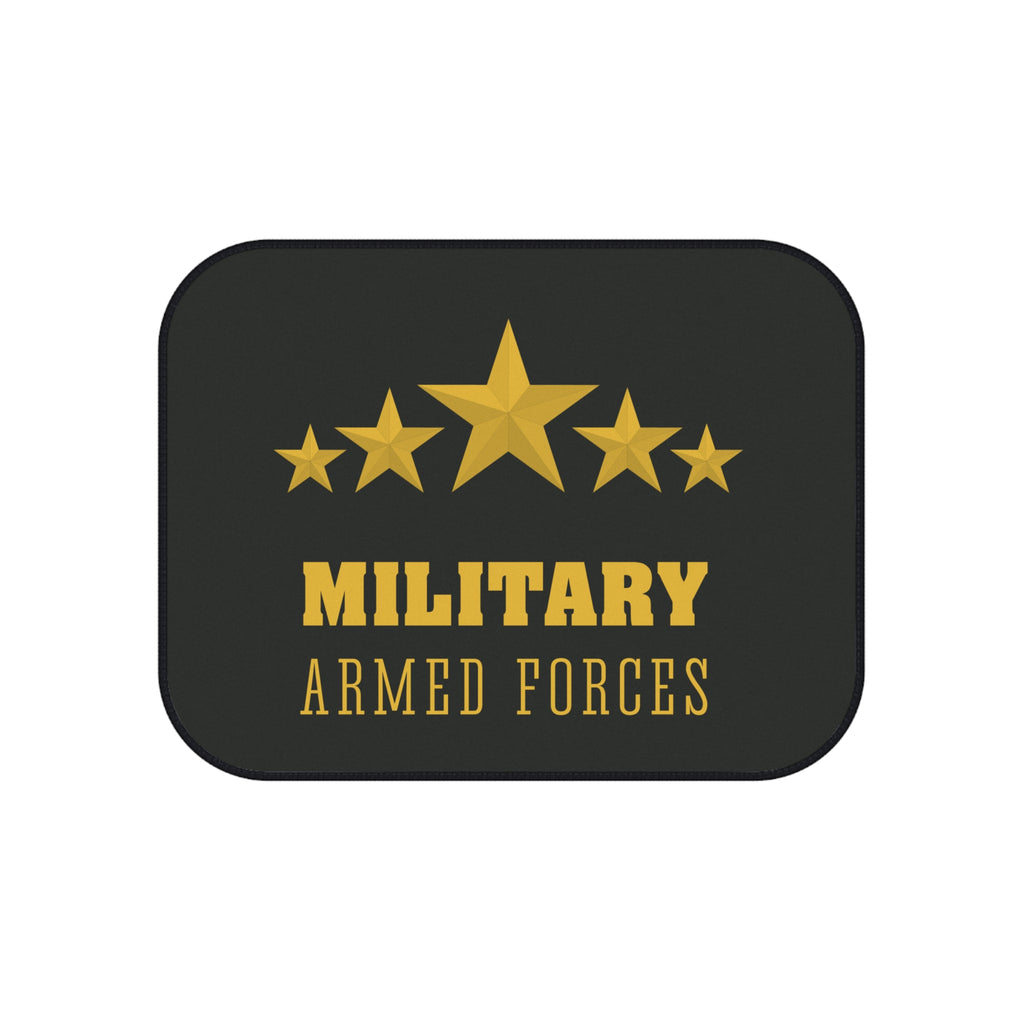 Military Armed Forces Car Mats (Set of 4) — Gold Star Non-Slip Floor Protectors