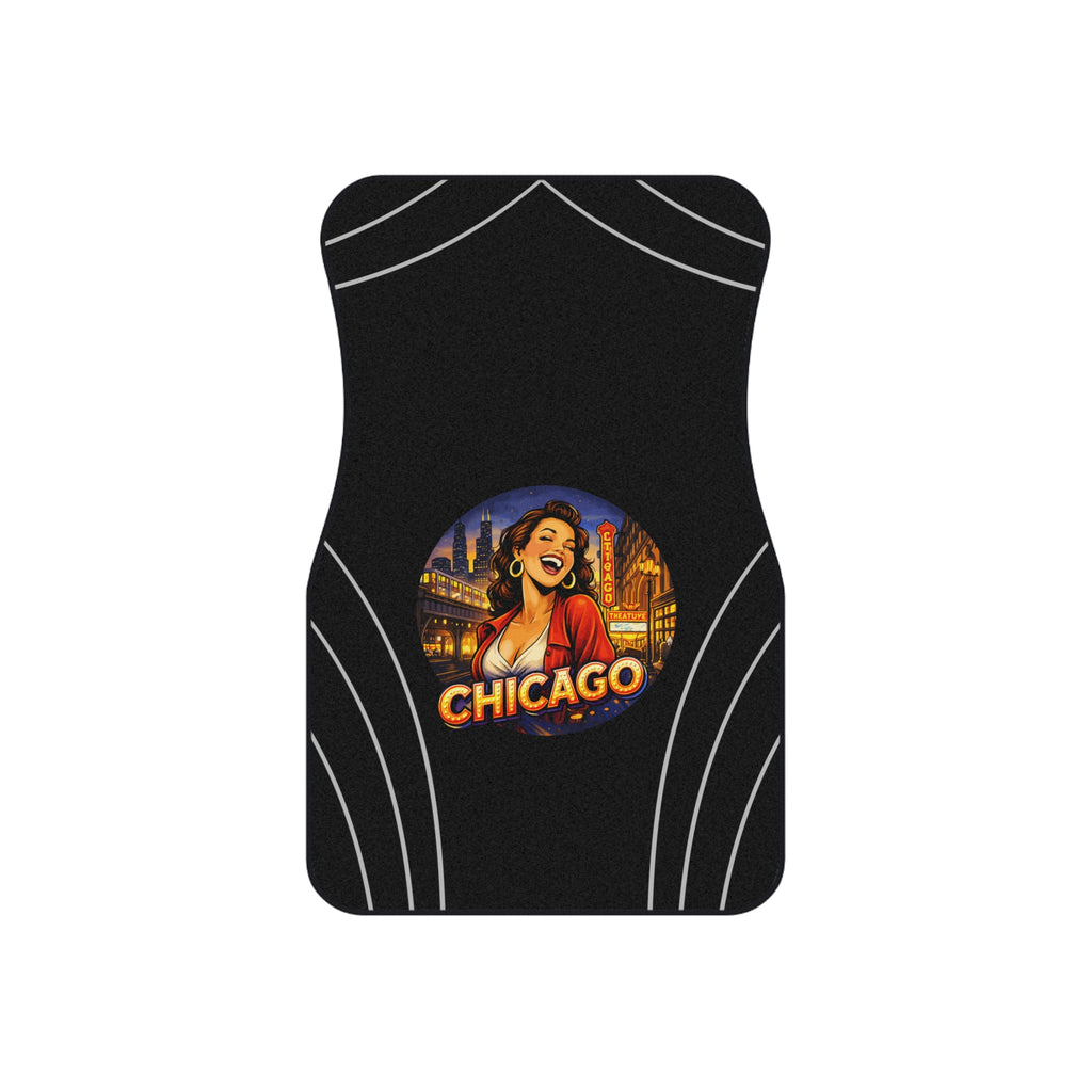 Chicago Vintage Pinup Car Floor Mats — Set of 4