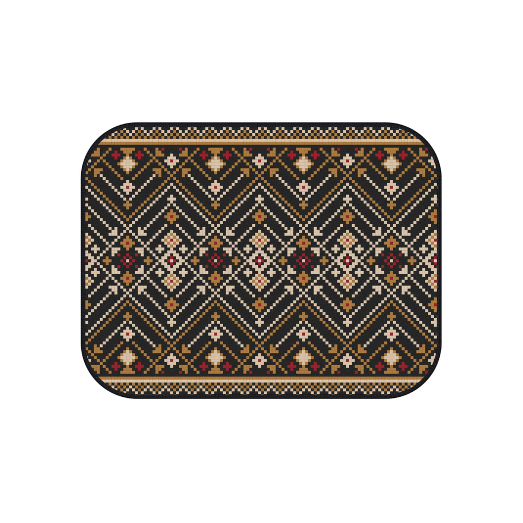 Tribal Geometric Car Mats (Set of 4) — Brown Aztec Floor Liners