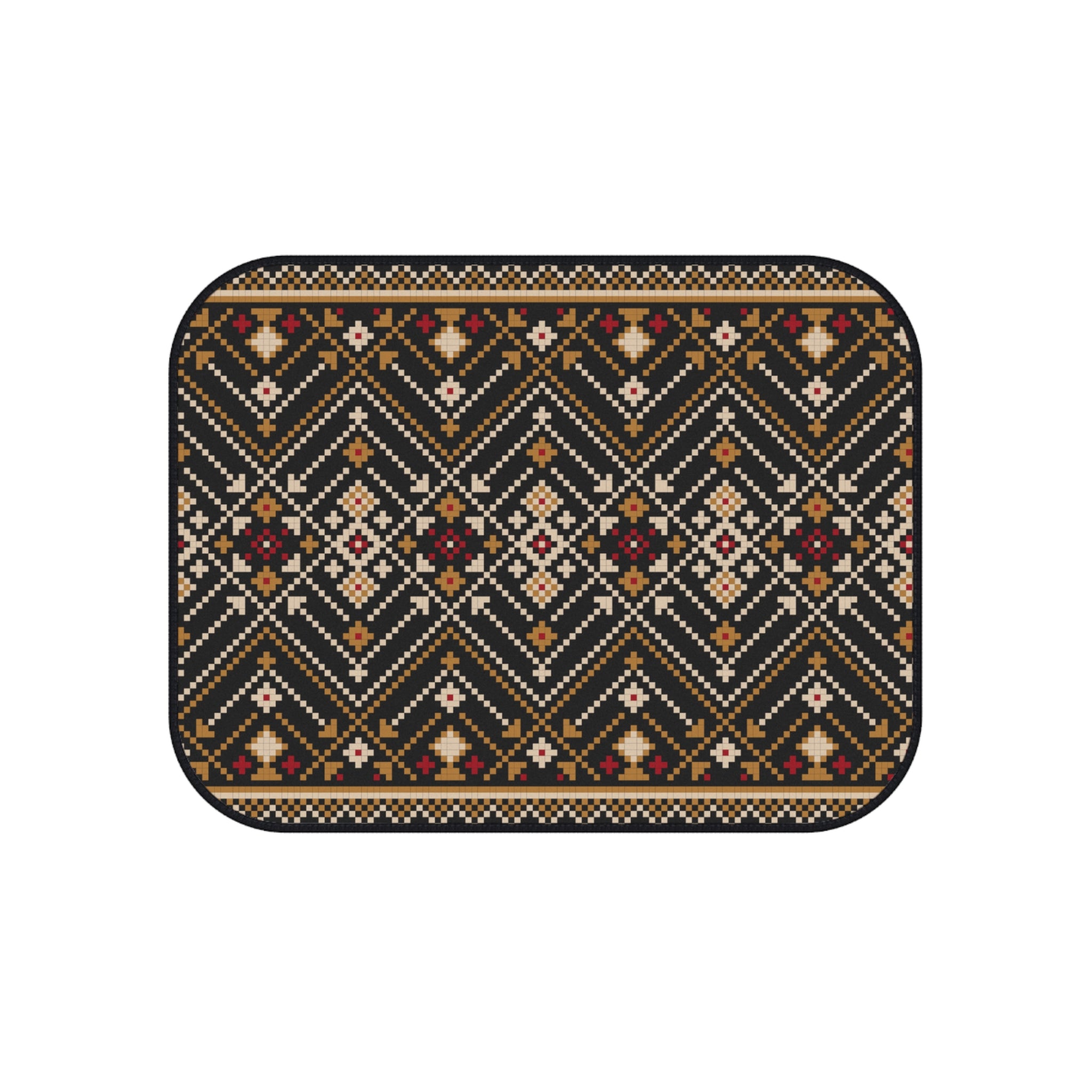 Tribal Geometric Car Mats (Set of 4) — Brown Aztec Floor Liners