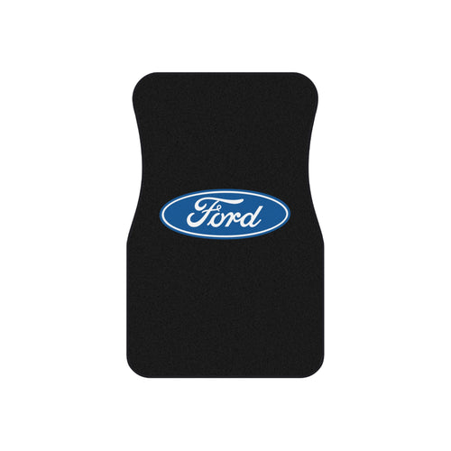 4 Piece Universal Car Floor Mats Set Ford Logo Black Auto Interior Accessories