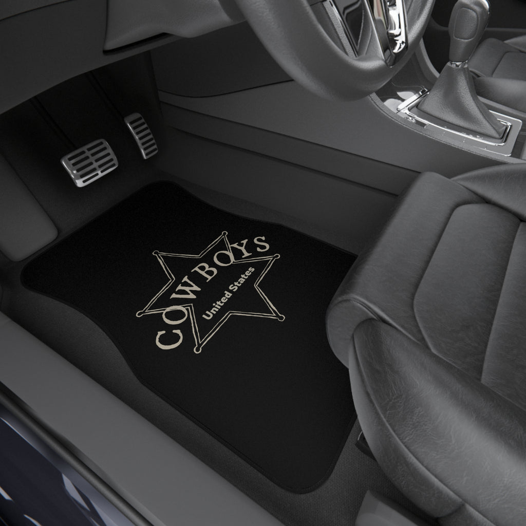 4 Piece Universal Cowboys Car Floor Mats Set Western Country Auto Interior Accessories