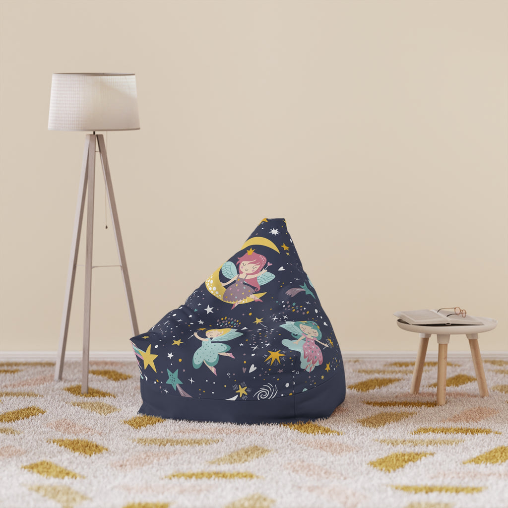Sleeping Fairies Bean Bag Chair Cover | Night Sky Stars, Kids Room