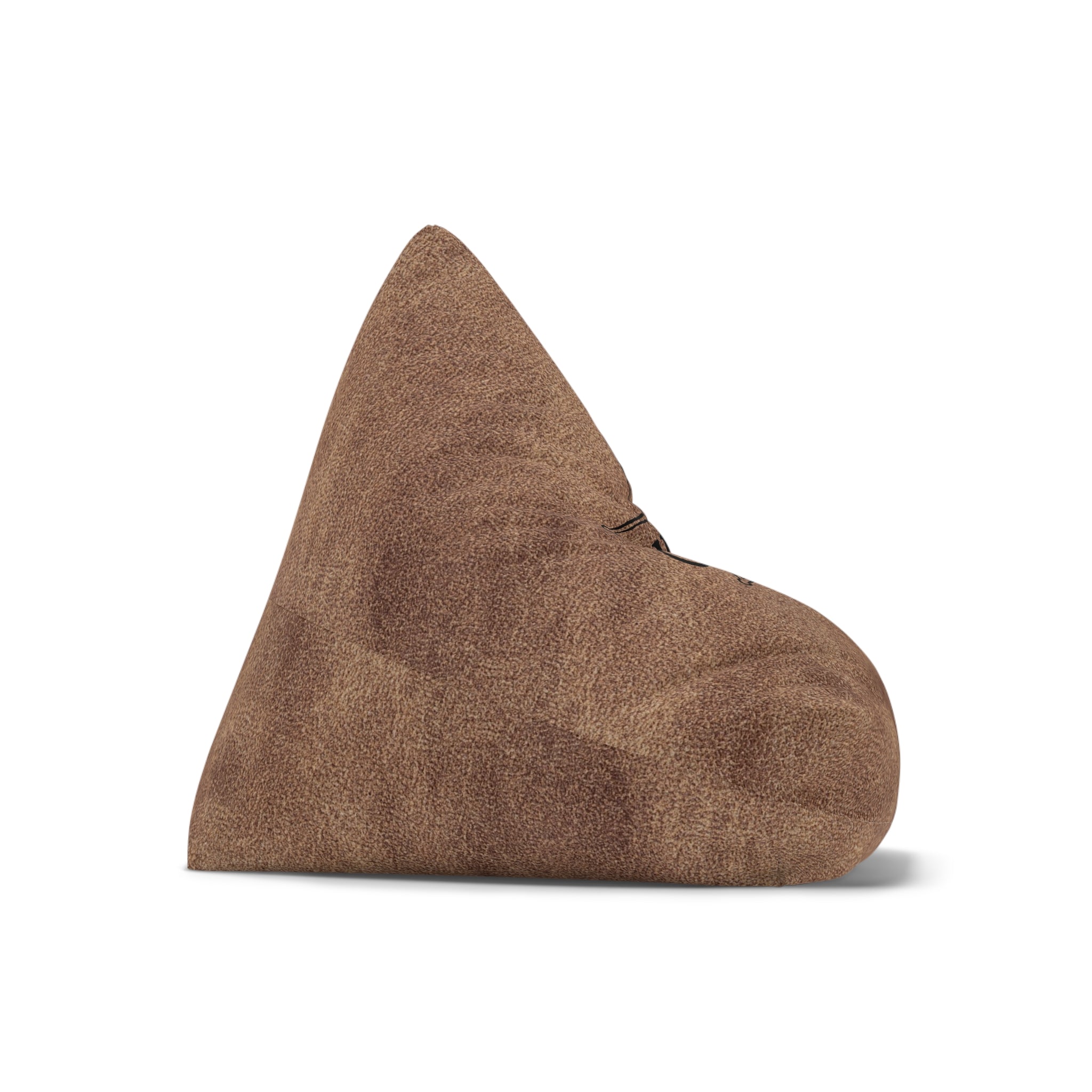 Cowboy Star Bean Bag Chair Cover | Western Rustic Leather Look gift for him
