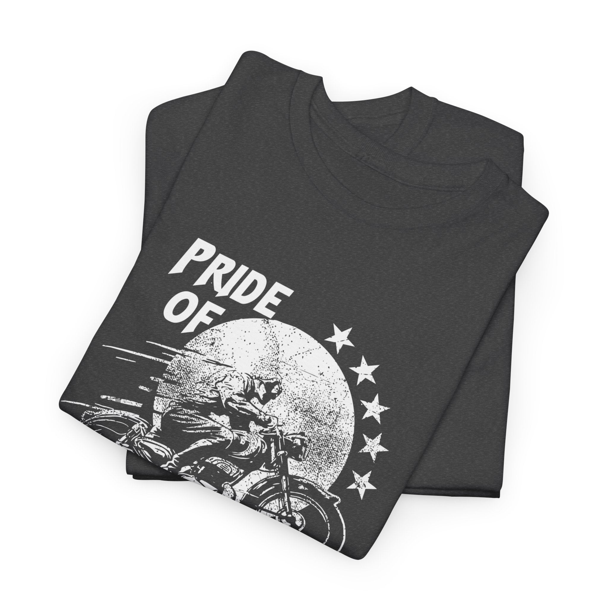 American Biker T Shirt Pride of American Road Motorcycle Tee Vintage Rider Shirt Gift for Bikers