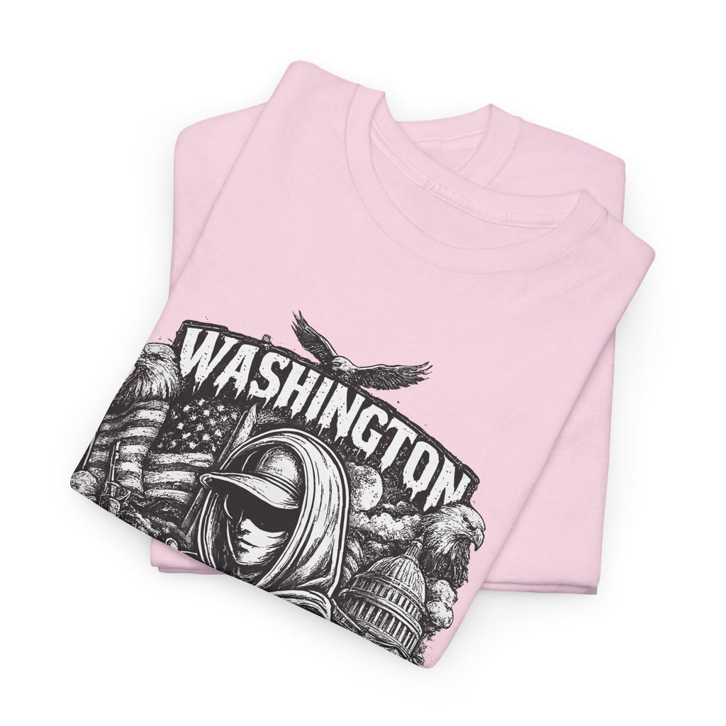 Washington DC T Shirt Streetwear Graphic Tee, Urban City Shirt Black, Dark Street Style Unisex Gift