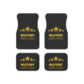 Military Armed Forces Car Mats (Set of 4) — Gold Star Non-Slip Floor Protectors