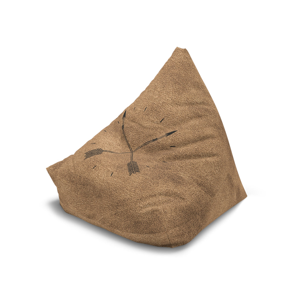 Rustic Arrow Bean Bag Chair Cover | Brown Boho Bean Bag Cover | Farmhouse Home Decor