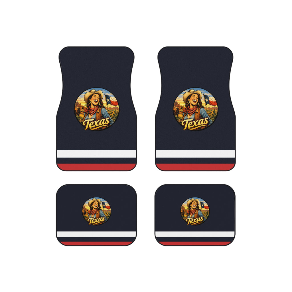 Texas Vintage Cowgirl Car Mats (Set of 4)