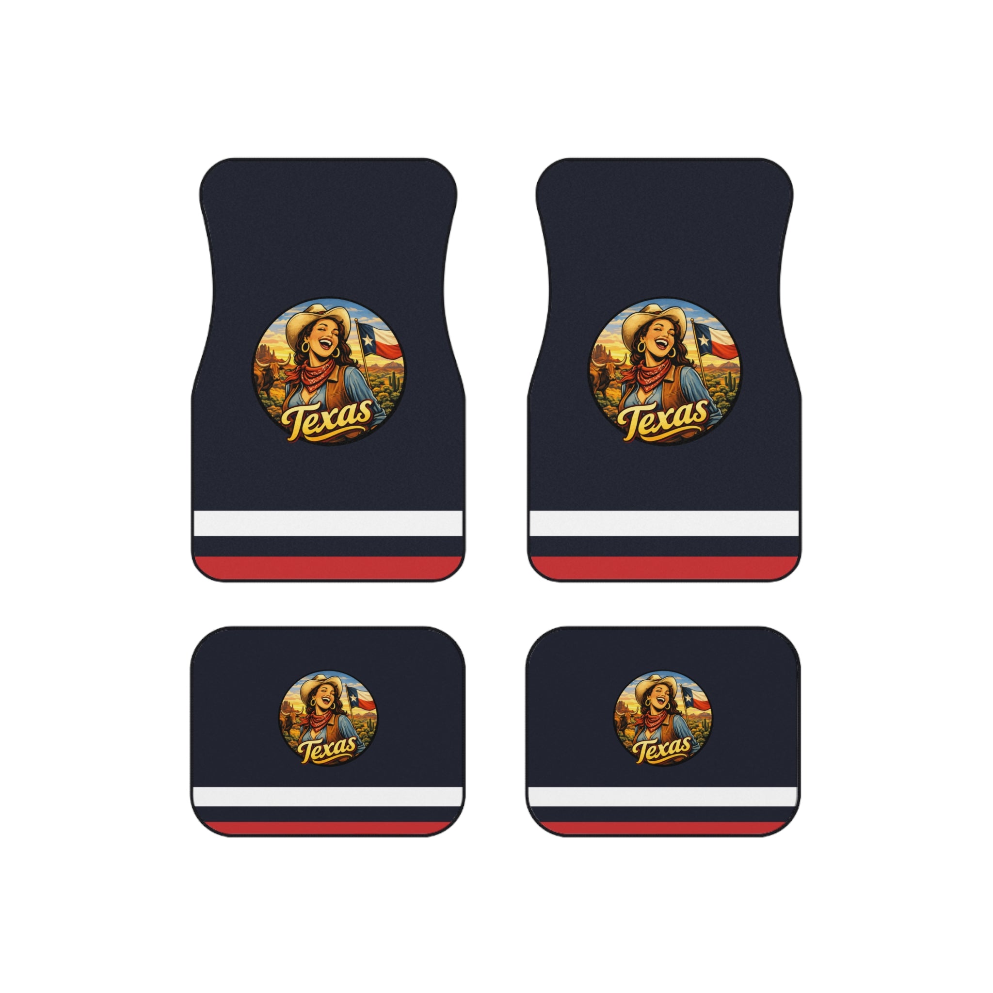Texas Vintage Cowgirl Car Mats (Set of 4)