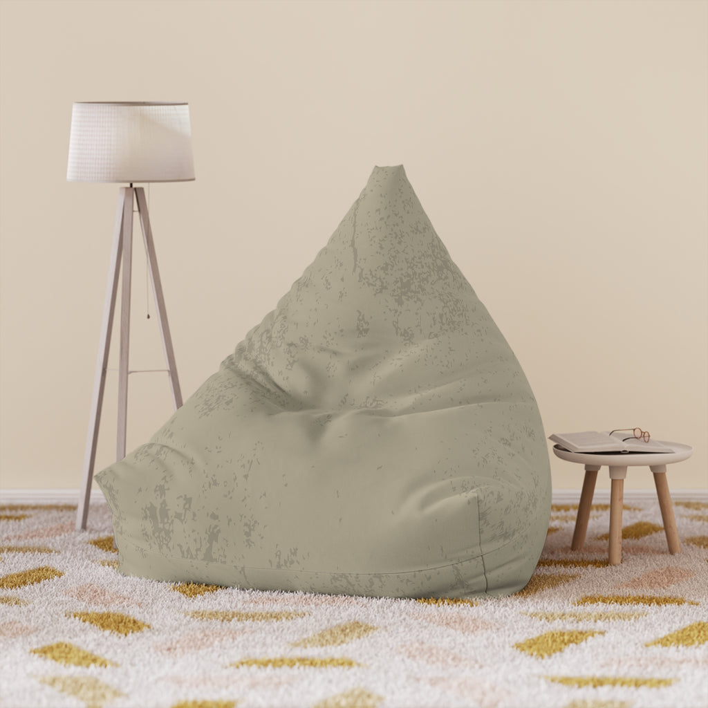 Distressed Tan Bean Bag Chair Cover | Neutral Rustic Home Decor