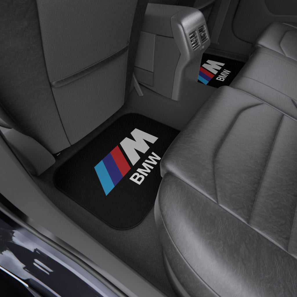 4 Piece Universal BMW M Car Floor Mats Set Black Auto Interior Accessories