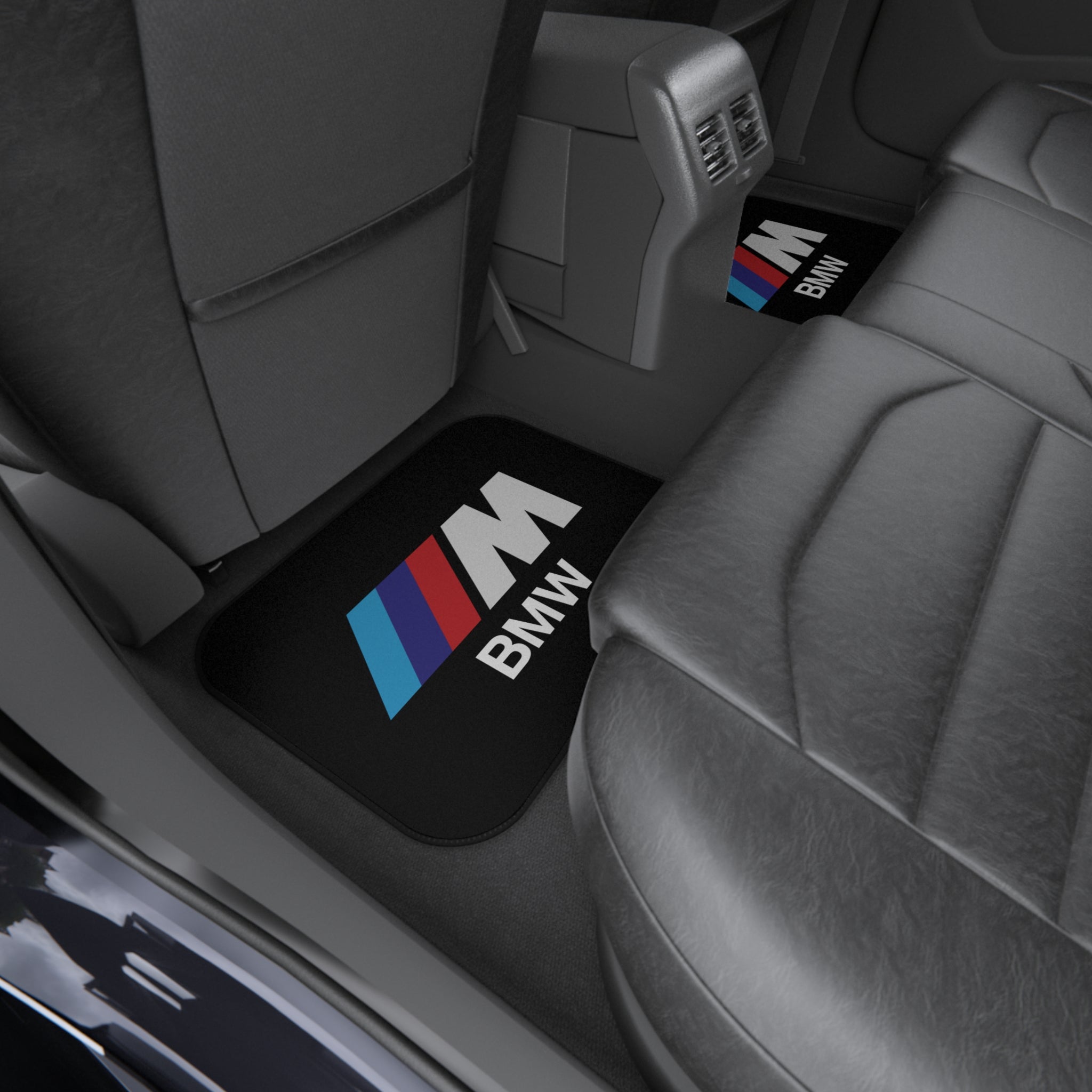 4 Piece Universal BMW M Car Floor Mats Set Black Auto Interior Accessories