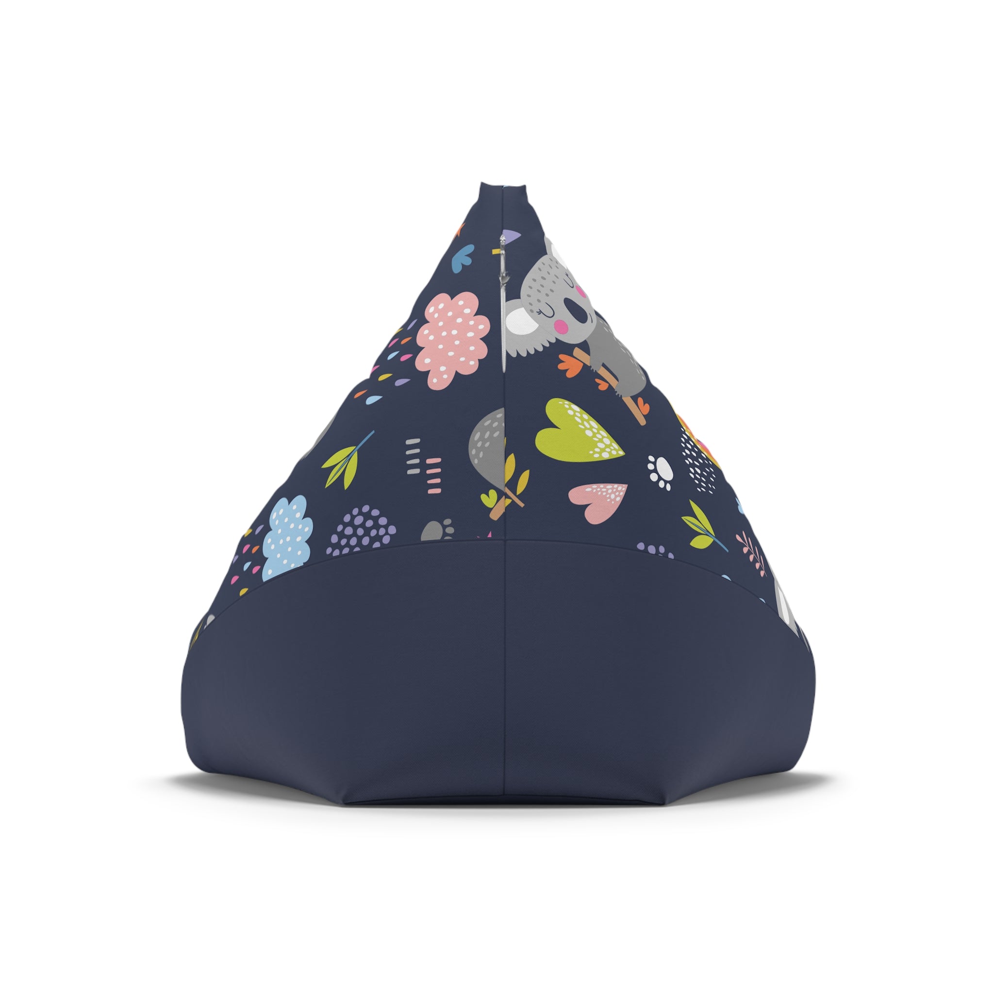 Koala Rainbows Pattern Bean Bag Chair Cover | Navy Floral Nursery