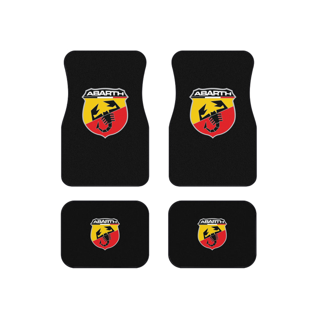 4 Piece Universal Abarth Car Floor Mats Set Racing Sport Auto Interior Accessories