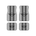 Mini Cooper Stripe Car Mats (Set of 4) — Custom Grey Racing Floor Mats