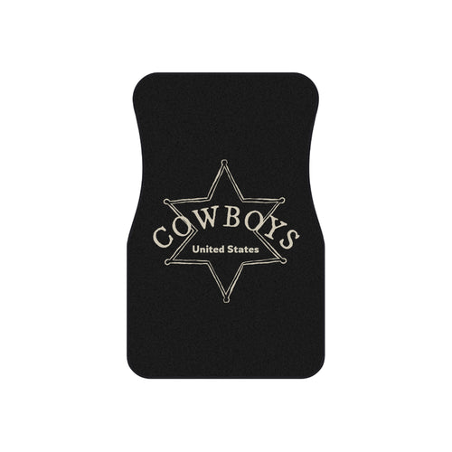 4 Piece Universal Cowboys Car Floor Mats Set Western Country Auto Interior Accessories