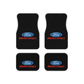 4 Piece Universal Car Floor Mats Set Ford Racing Logo Black Auto Interior Accessories