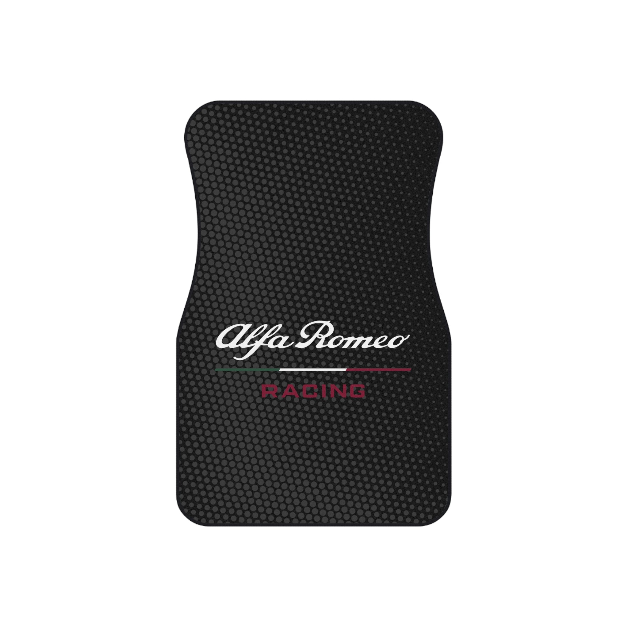 Alfa Romeo Racing Style Car Floor Mats Set of 4 Black Universal Sport Auto Mats