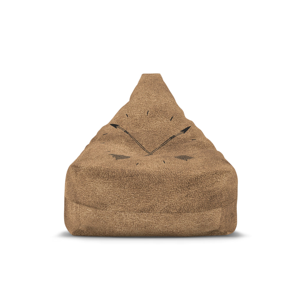 Rustic Arrow Bean Bag Chair Cover | Brown Boho Bean Bag Cover | Farmhouse Home Decor
