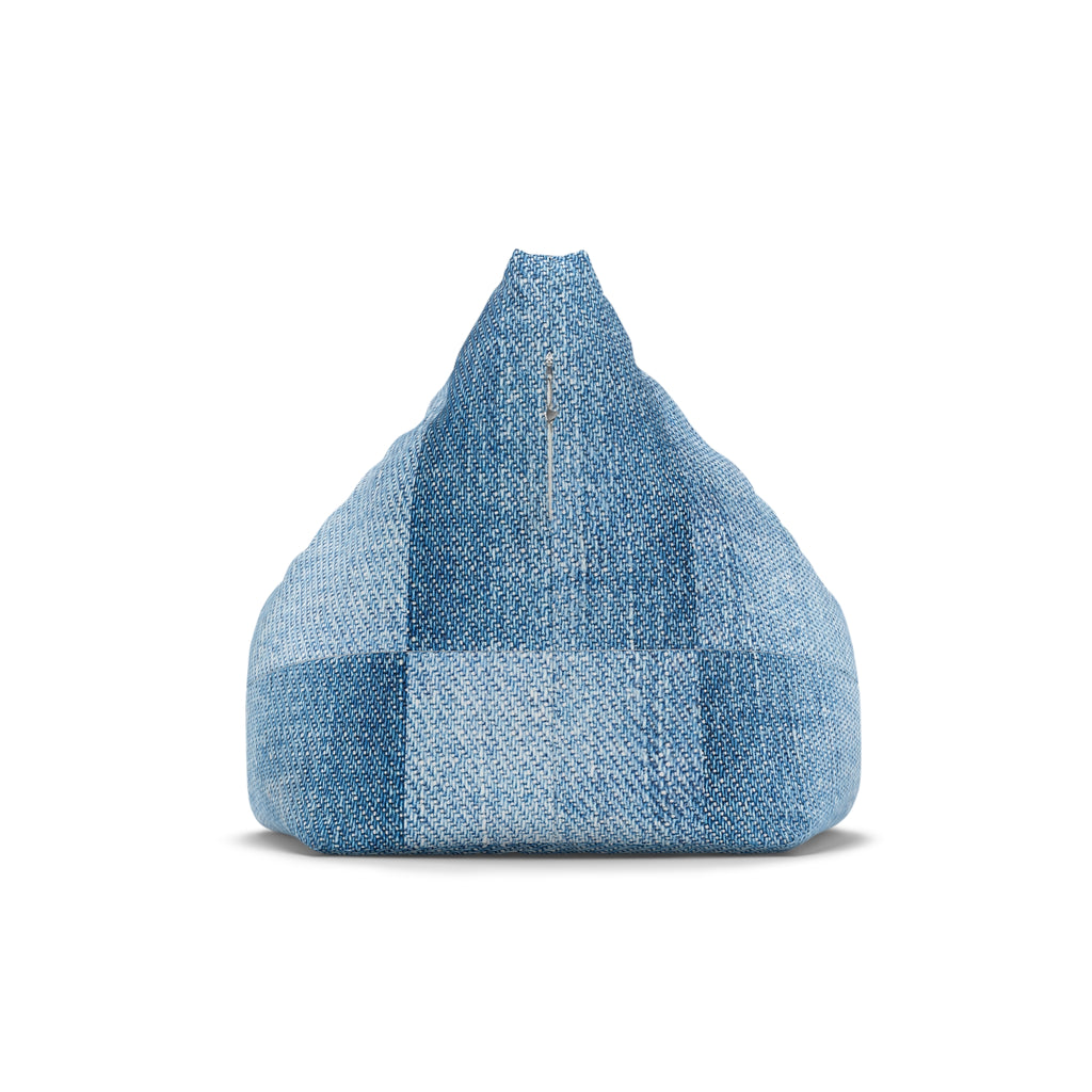 Blue Textured Bean Bag Chair Cover | Modern Bean Bag Cover | Minimalist Home Decor