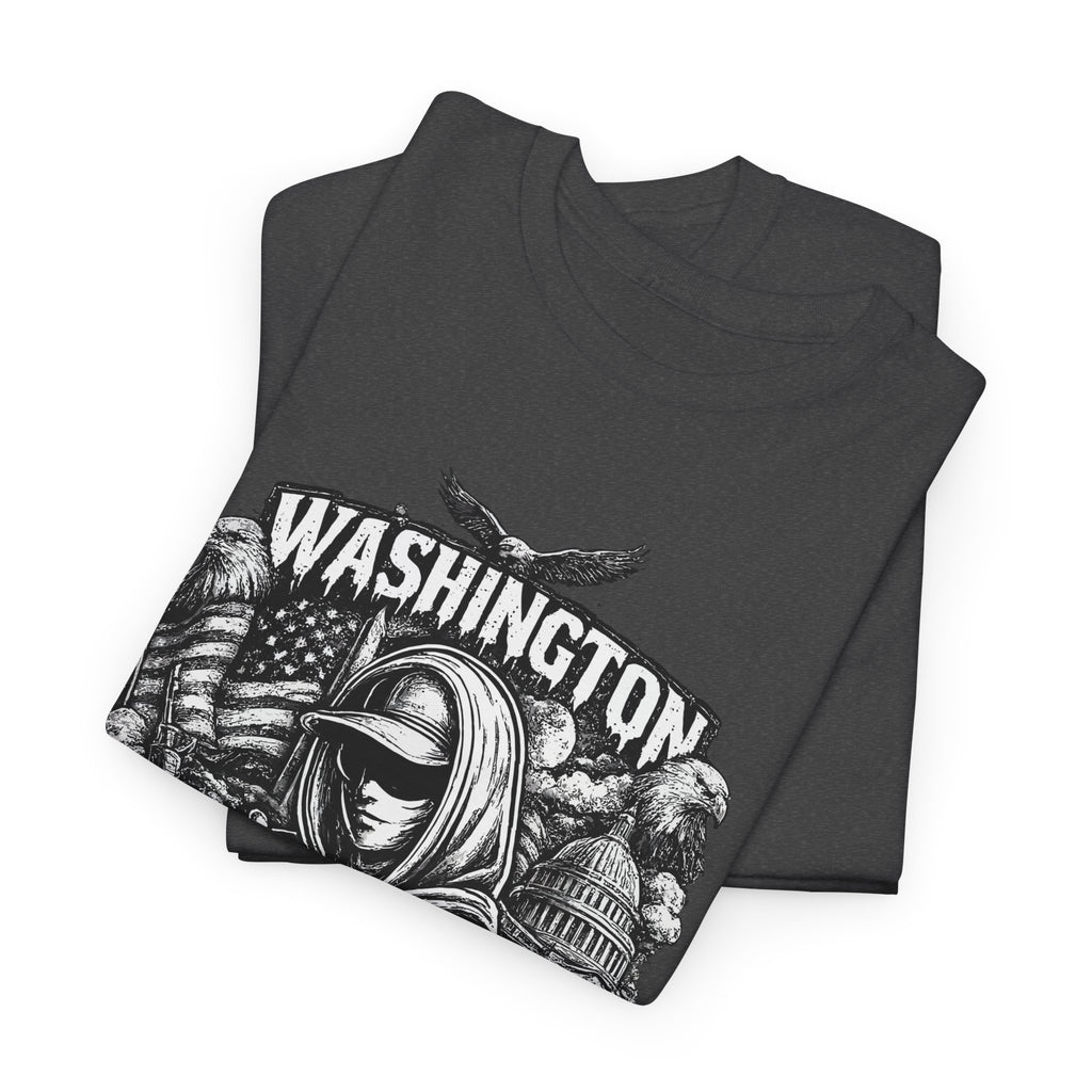 Washington DC T Shirt Streetwear Graphic Tee, Urban City Shirt Black, Dark Street Style Unisex Gift
