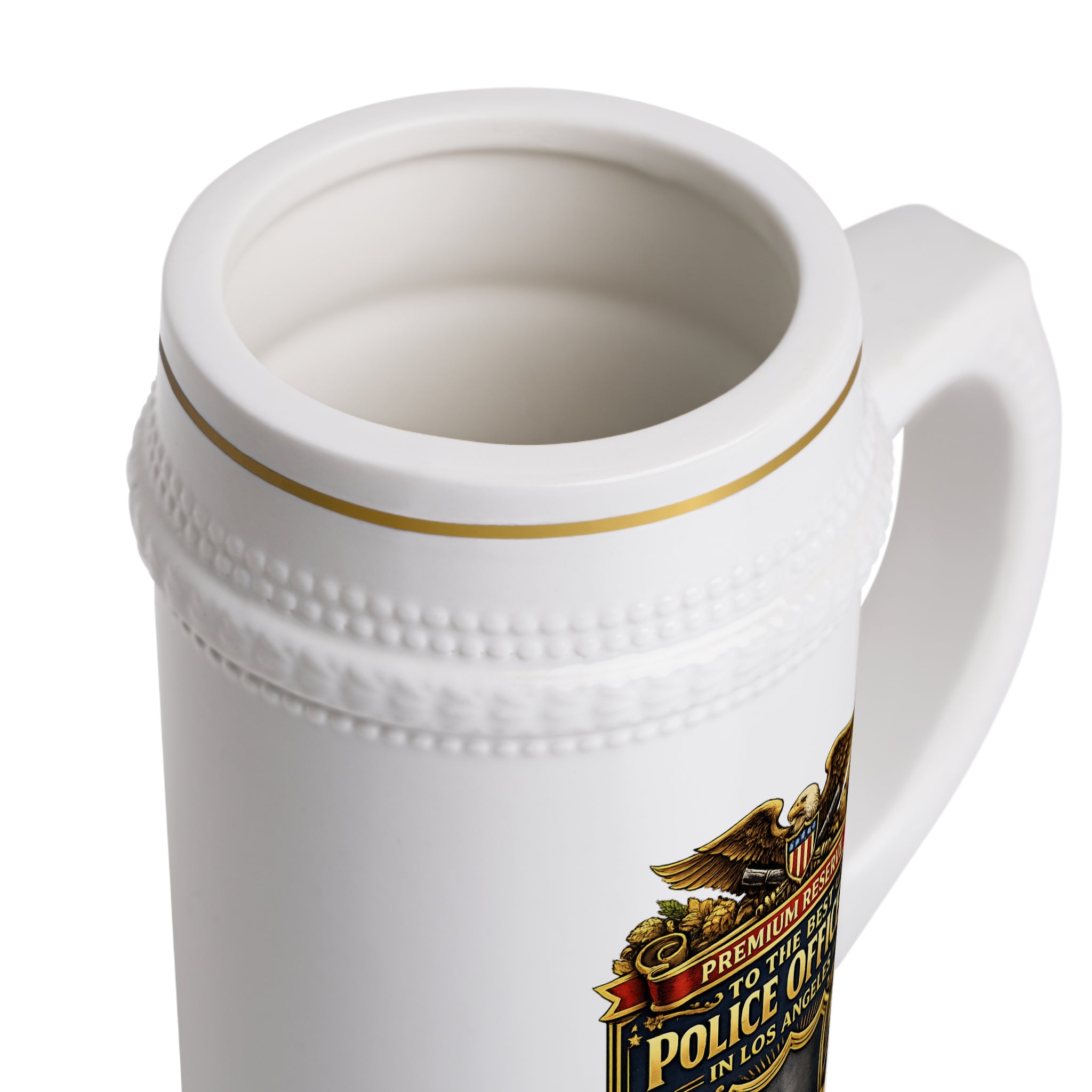 Personalized Police Officer Beer Stein 22oz - Custom Los Angeles Cop Mug with Name, Law Enforcement Gift