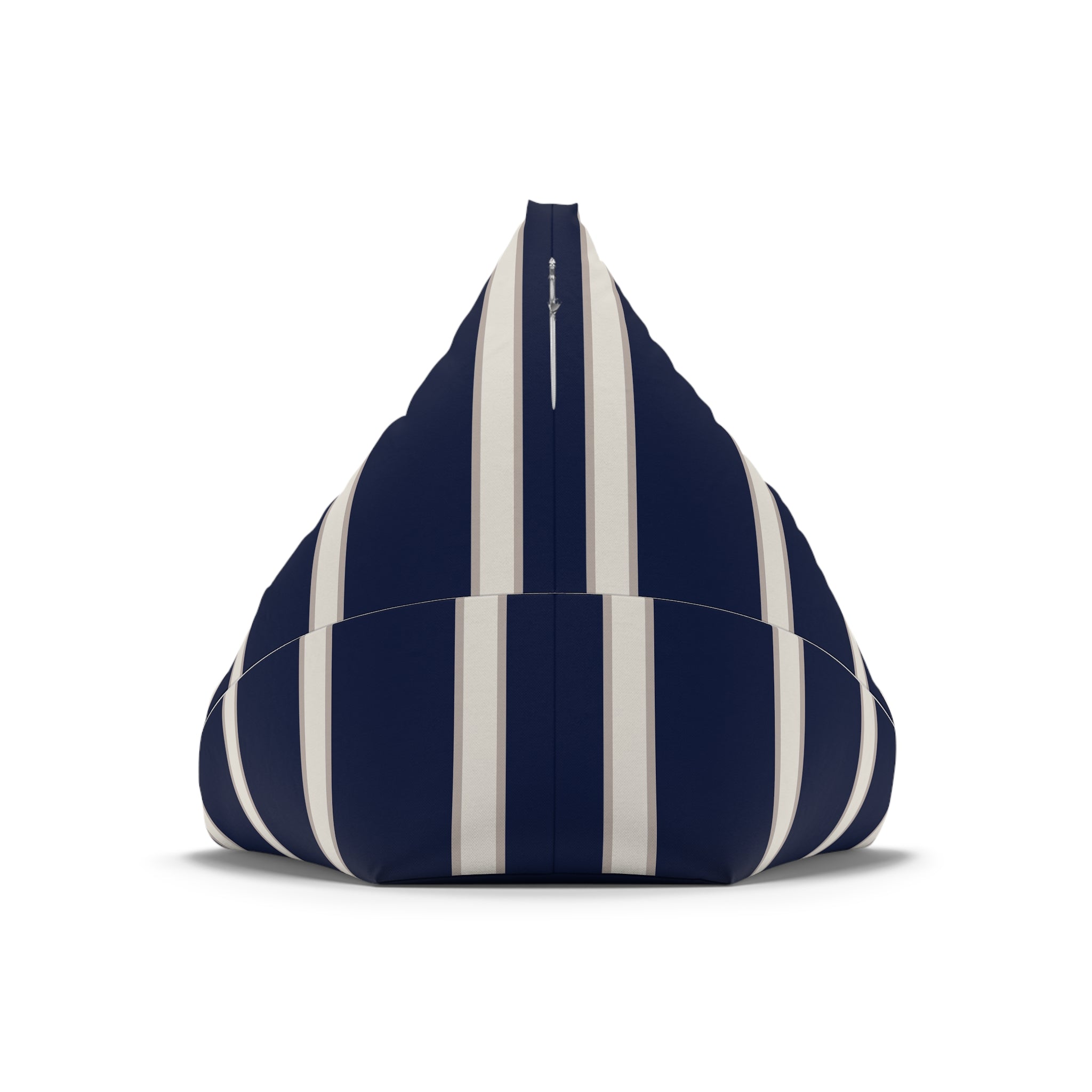 Nautical Anchor Bean Bag Chair Cover | Navy White Coastal Bean Bag Cover | Beach Home Decor
