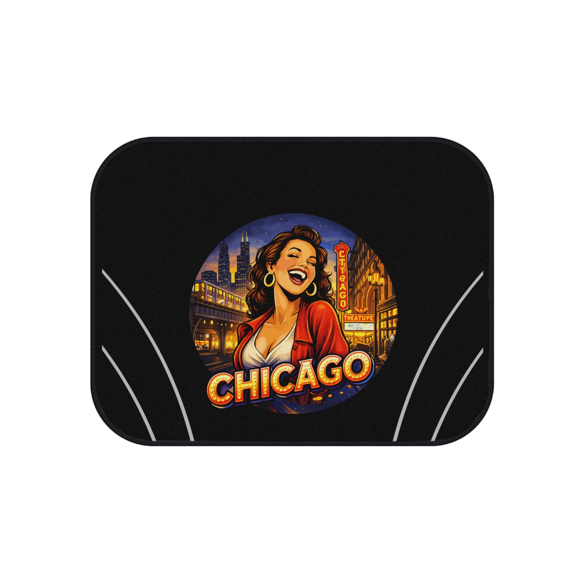 Chicago Vintage Pinup Car Floor Mats — Set of 4