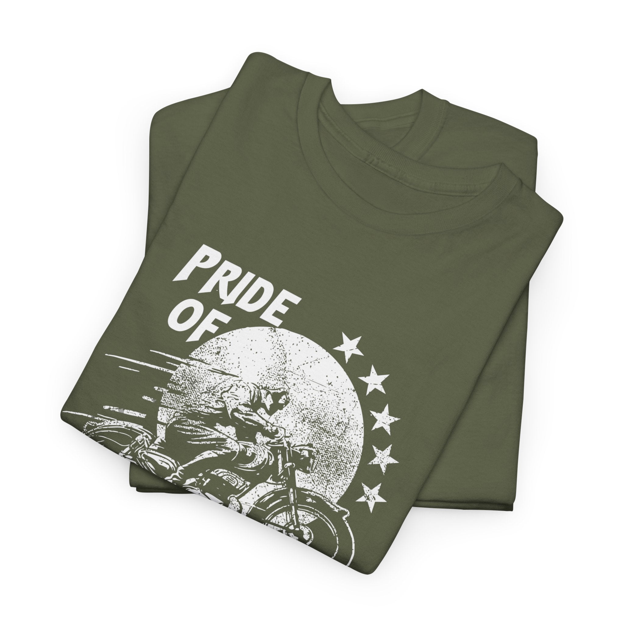 American Biker T Shirt Pride of American Road Motorcycle Tee Vintage Rider Shirt Gift for Bikers
