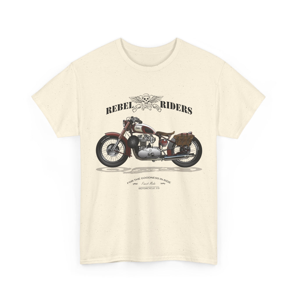 Vintage Motorcycle Tee Rebel Riders Classic Bike Graphic