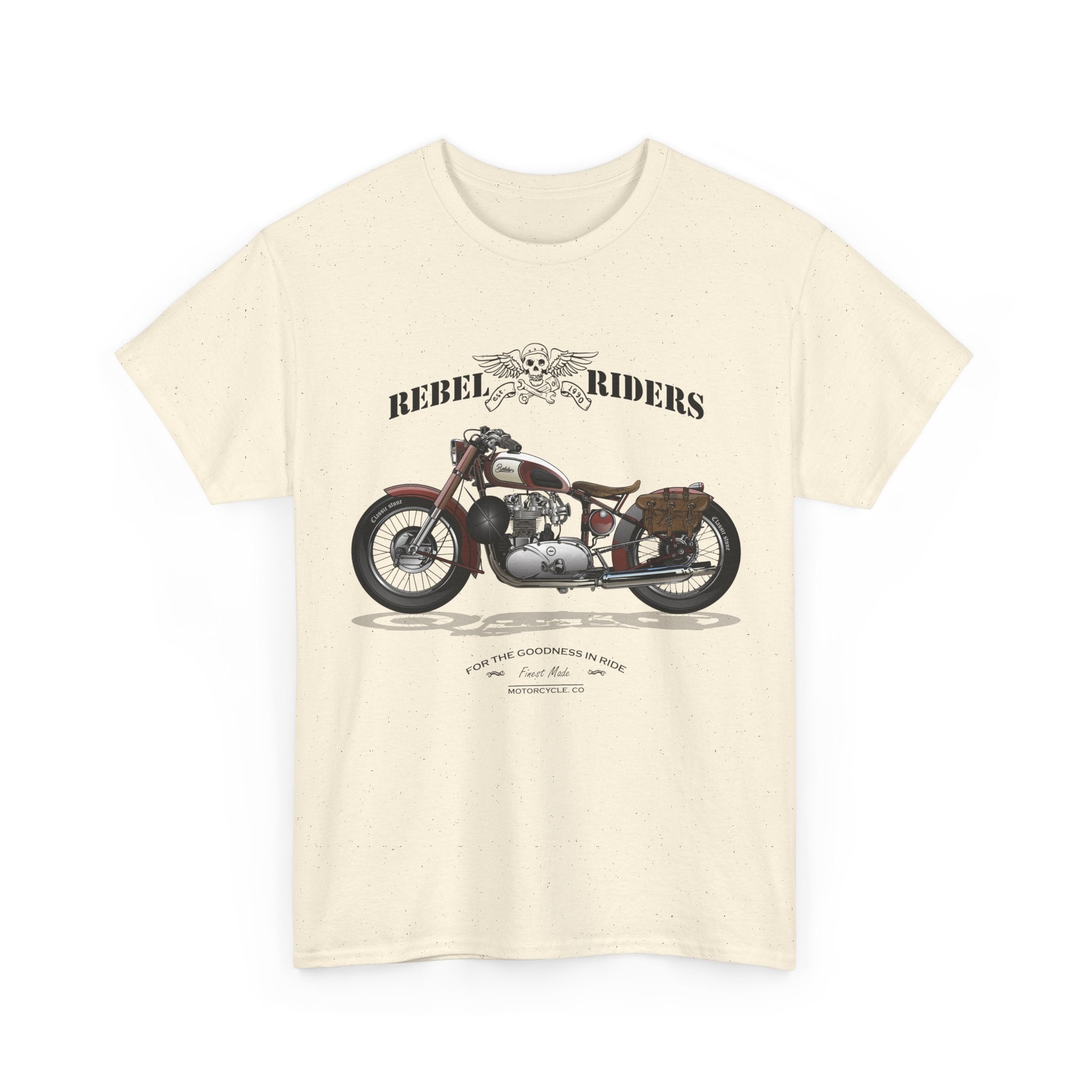 Vintage Motorcycle Tee Rebel Riders Classic Bike Graphic