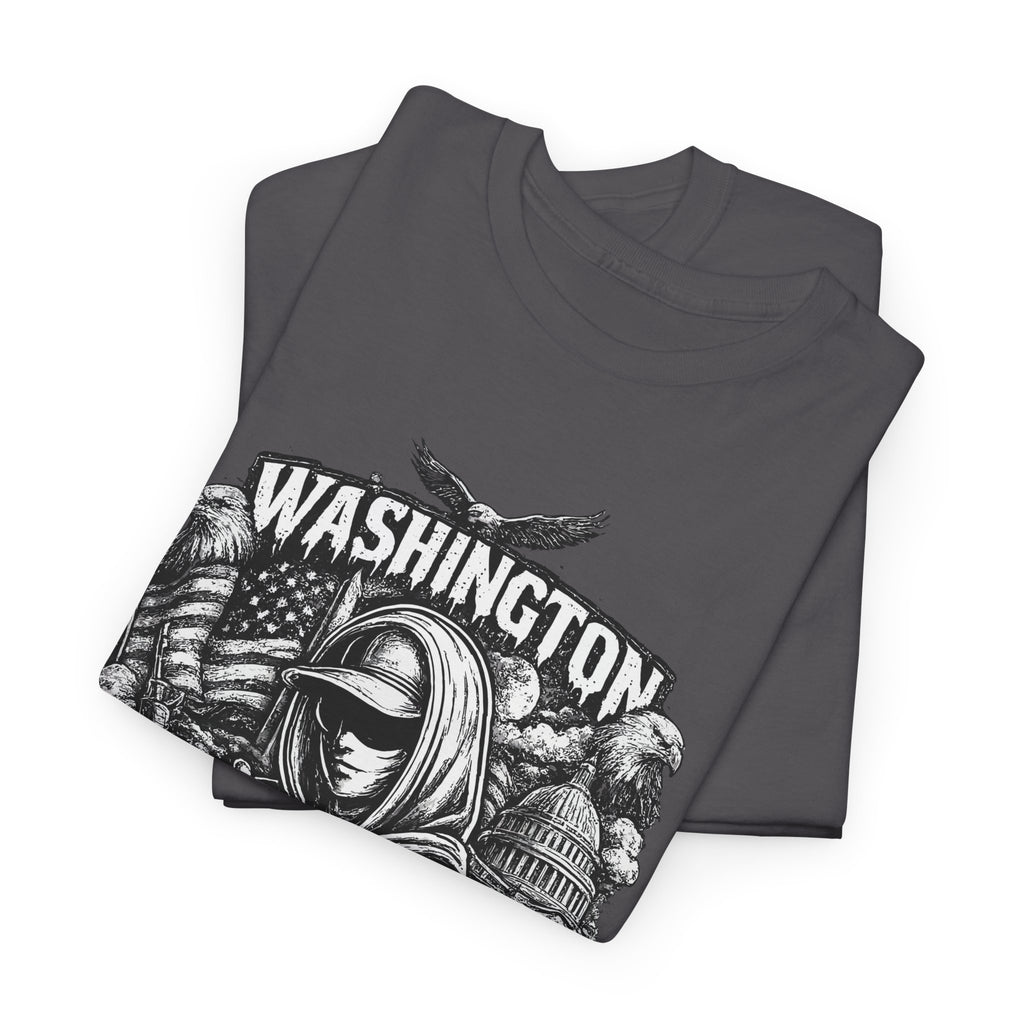 Washington DC T Shirt Streetwear Graphic Tee, Urban City Shirt Black, Dark Street Style Unisex Gift