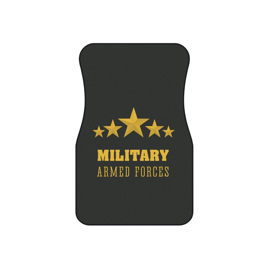 Military Armed Forces Car Mats (Set of 4) — Gold Star Non-Slip Floor Protectors