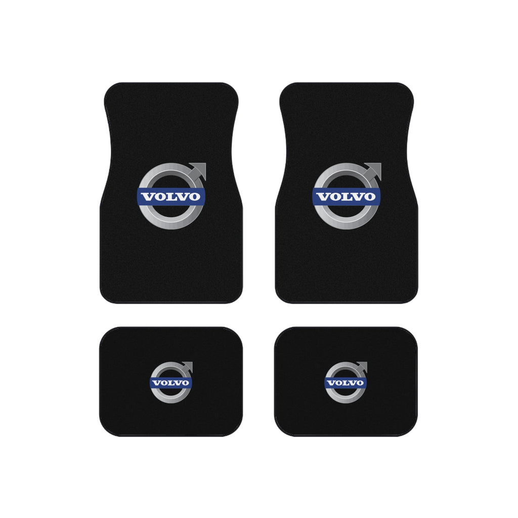 Volvo Style Car Floor Mats Set of 4 Black Auto Mats Universal Fit