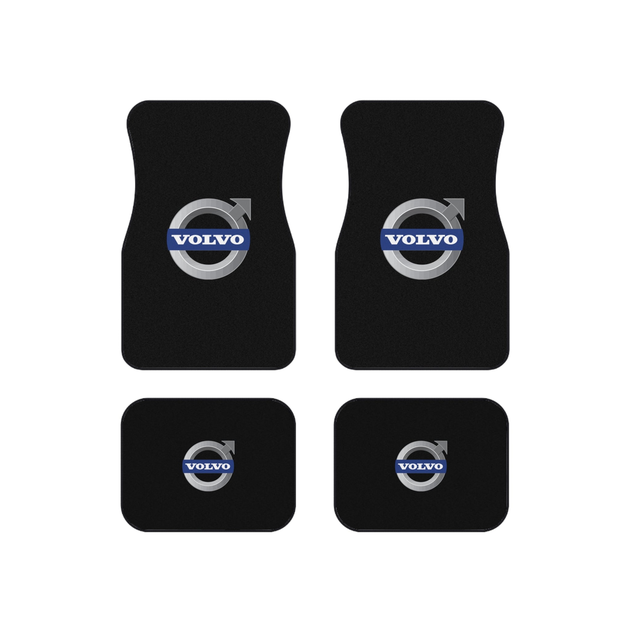 Volvo Style Car Floor Mats Set of 4 Black Auto Mats Universal Fit