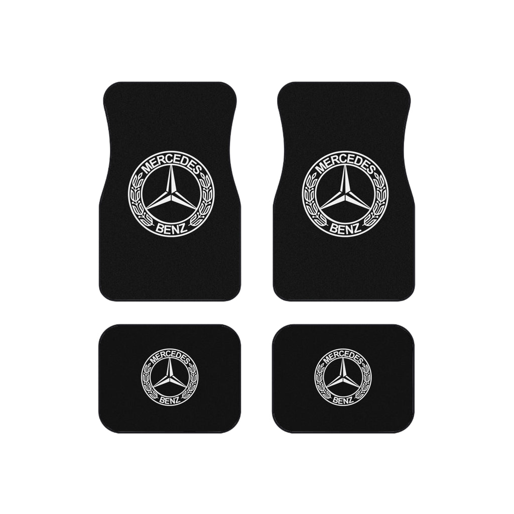 Car Floor Mats Set Compatible with Mercedes Benz Logo Auto Interior Accessories Black Mats