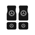 Car Floor Mats Set Compatible with Mercedes Benz Logo Auto Interior Accessories Black Mats