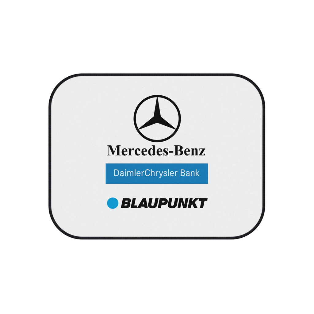 4 Piece Car Floor Mats Set Compatible with Mercedes Benz Logo White Auto Interior Accessories
