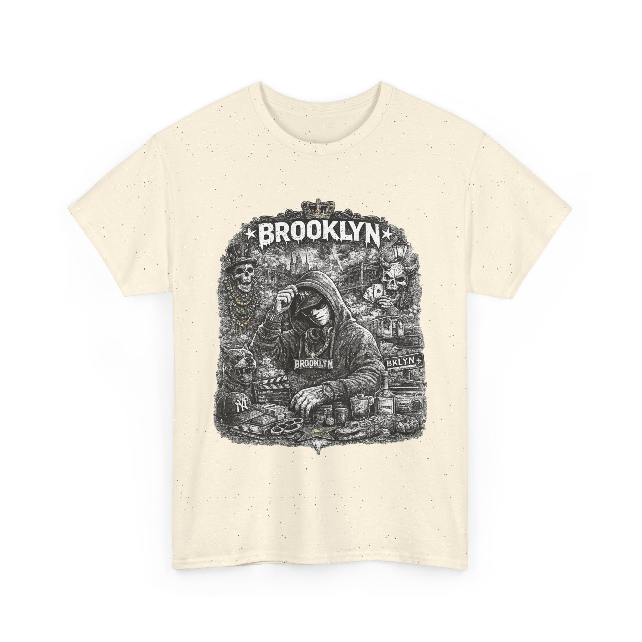 Brooklyn T Shirt Streetwear Graphic Tee, Urban NYC Shirt Black, Dark Hip Hop Style Unisex Gift