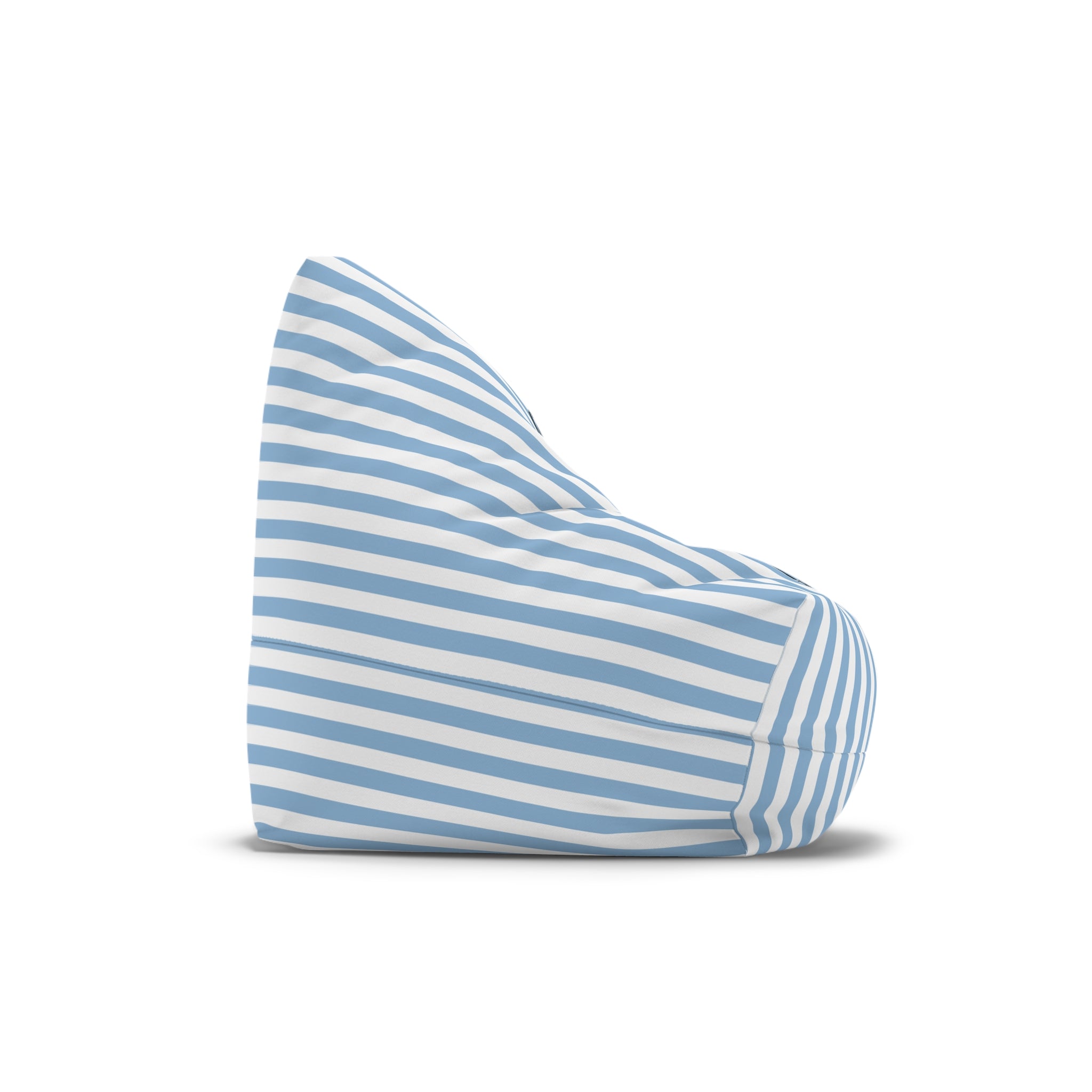 Nautical Stripe Bean Bag Chair Cover | Blue White Anchor Bean Bag Cover | Coastal Home Decor
