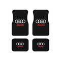 Audi Style Car Floor Mats Set of 4 Black Universal Auto Mats