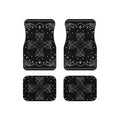Black Bandana-Style Car Floor Mats (Set of 4)