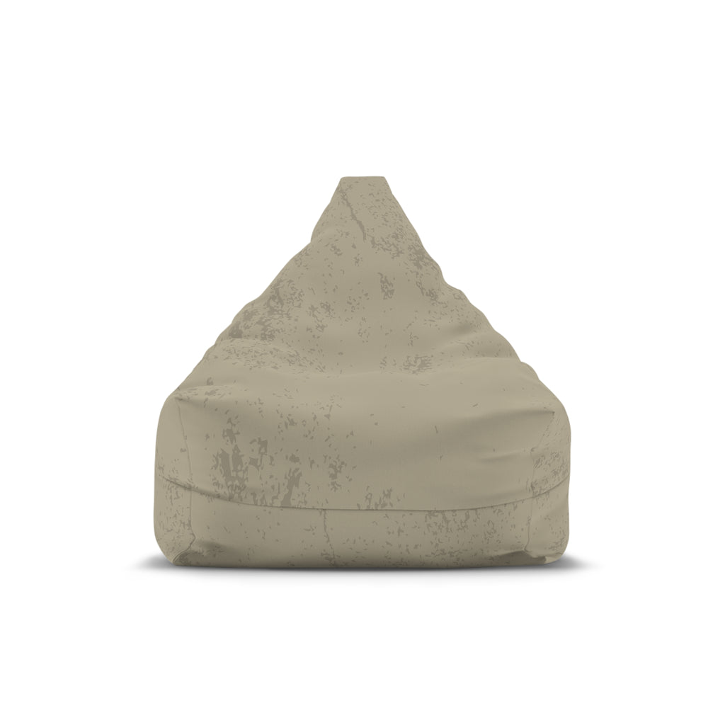 Distressed Tan Bean Bag Chair Cover | Neutral Rustic Home Decor