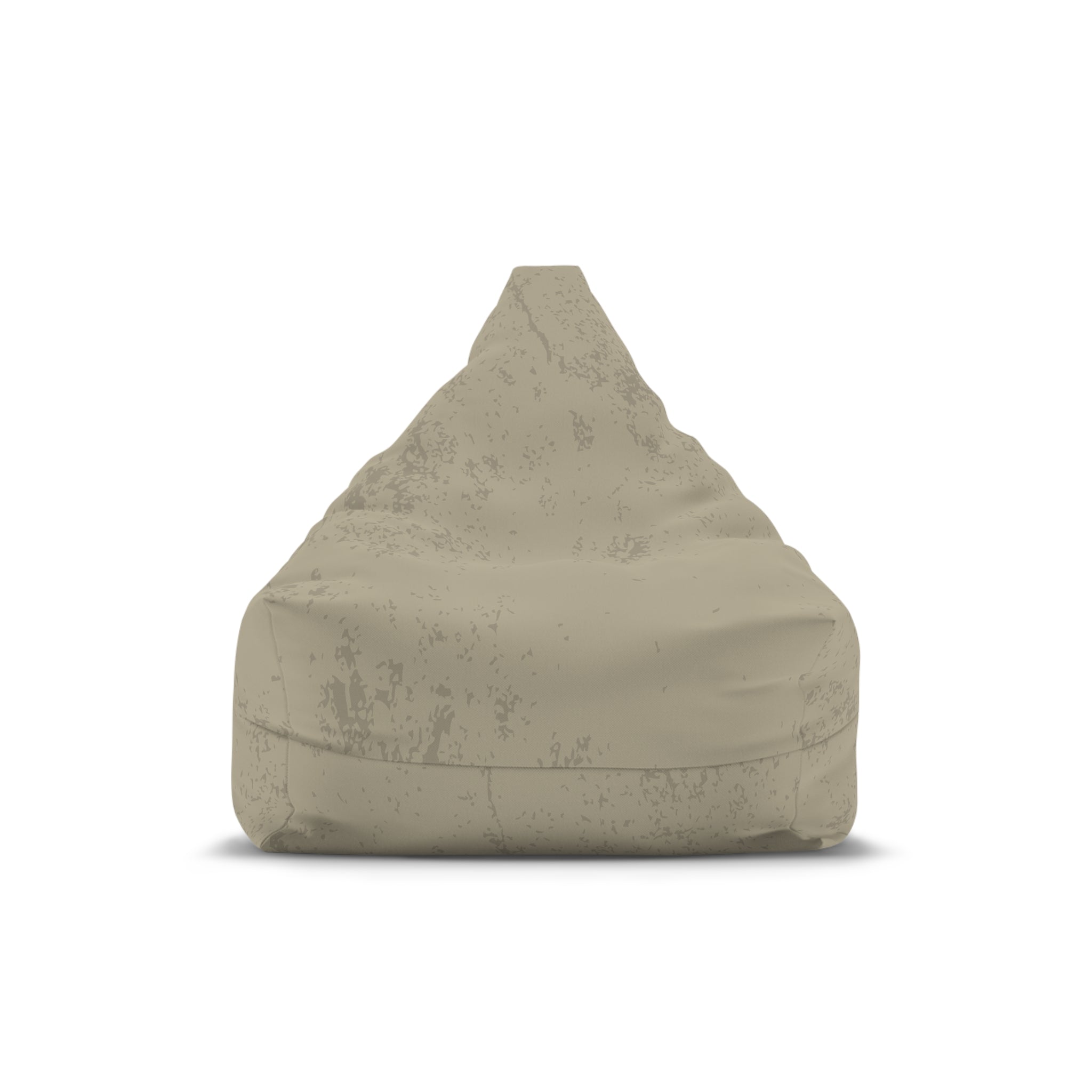 Distressed Tan Bean Bag Chair Cover | Neutral Rustic Home Decor