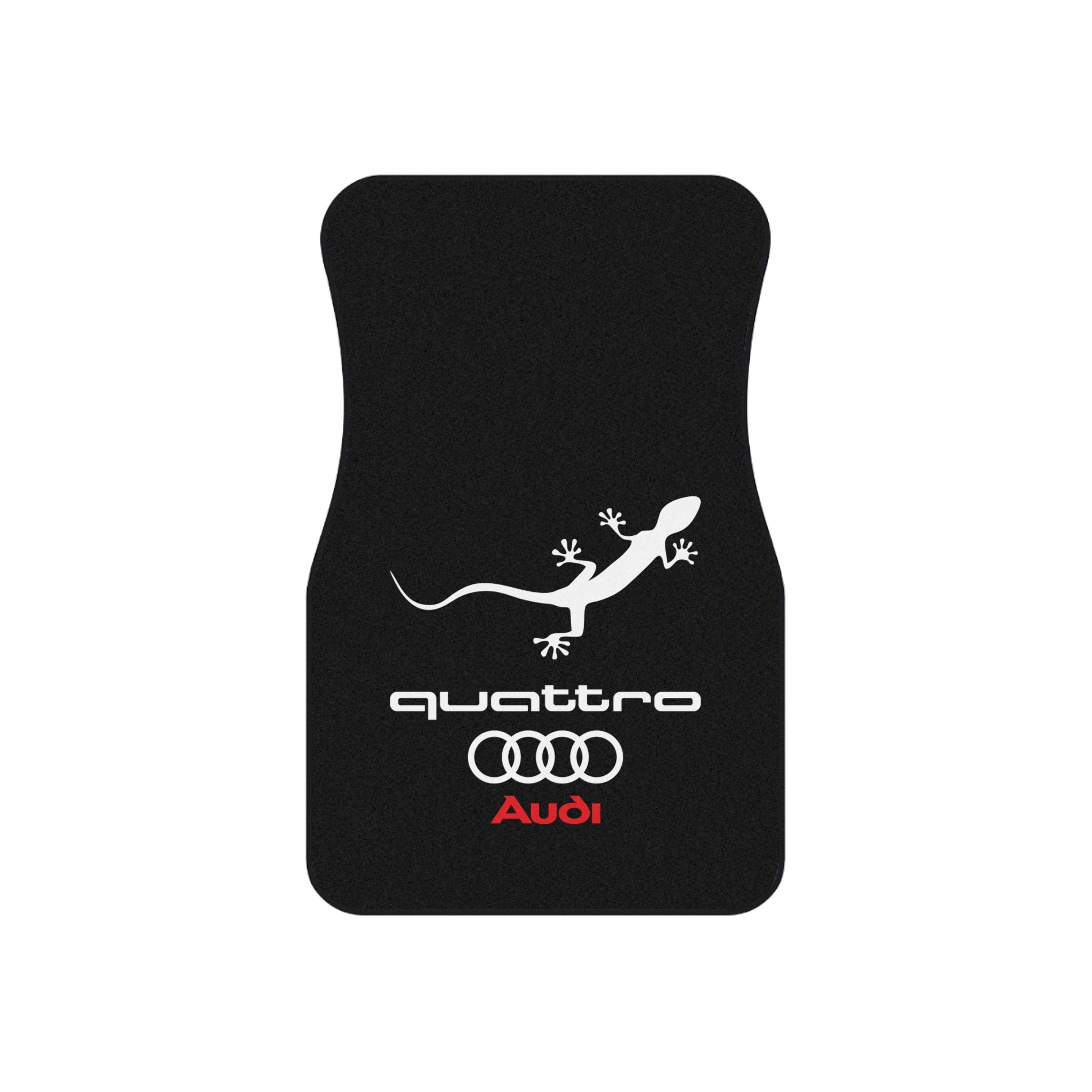 Audi Quattro Style Car Floor Mats Set of 4 Black Universal Auto Mats